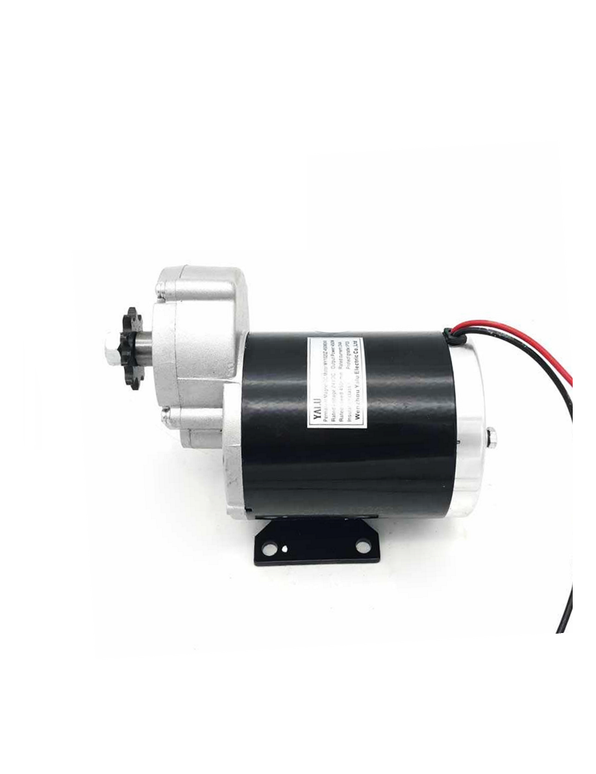 Motor Eléctrico 450w 24v DC Brushed Polea Piñon y Cadena