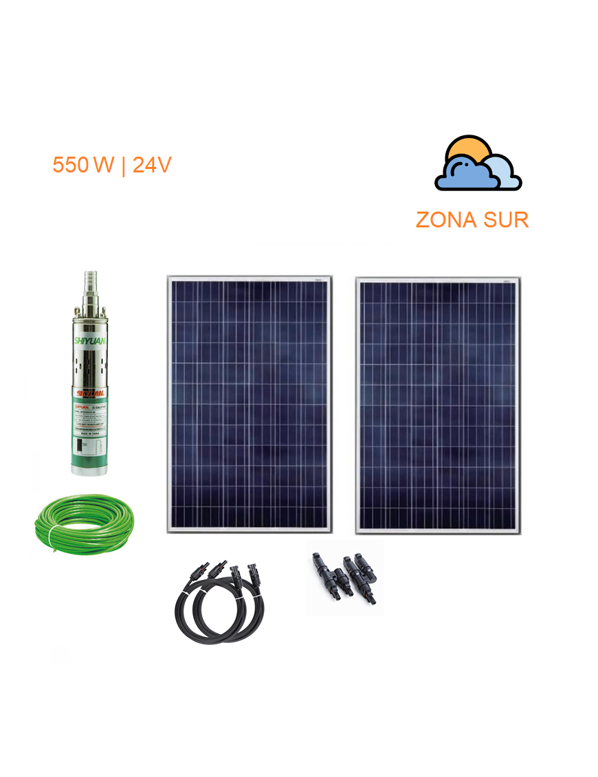 Kit Full Bomba Pozo Profundo 40 Mts 550W - Zona Sur