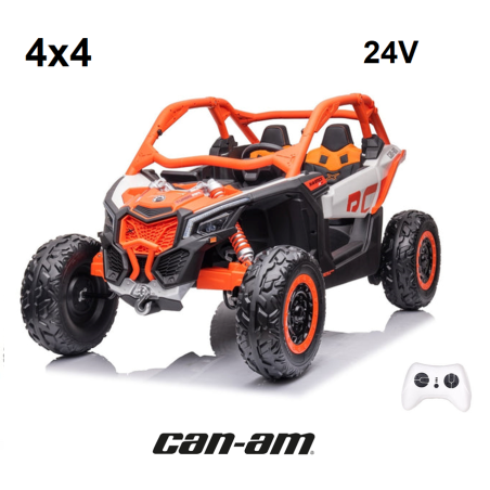 Can-Am 4X4 Niño 24V Maverick RC UTV Ruedas EVA y Cuero