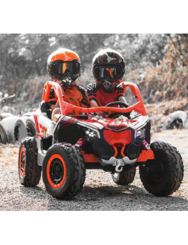 Can-Am 4X4 Niño 24V Maverick RC UTV Ruedas EVA y Cuero