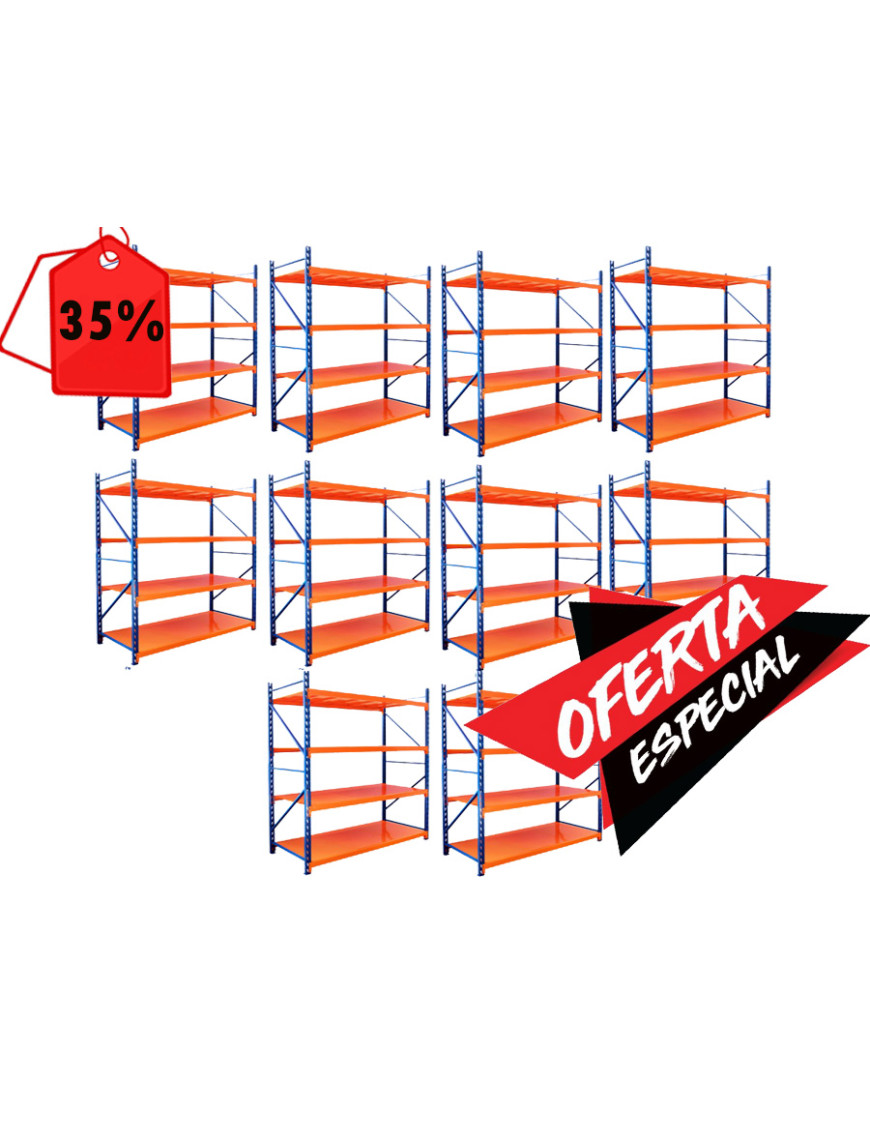 OFERTA PACK X 10 Estanterías Rack Profesional Industrial