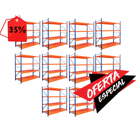 OFERTA PACK X 10 Estanterías Rack Profesional Industrial