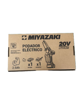 Podador Manual y en Altura Litio 20V 2.5AH Miyazaki