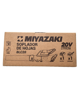 Sopladora de Ramas y Hojas Litio 20V 4AH 270CFM Miyazaki