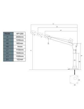 PREVENTA | Tecle Grúa Pluma 12v Portátil Capacidad 1000 Kg Levante