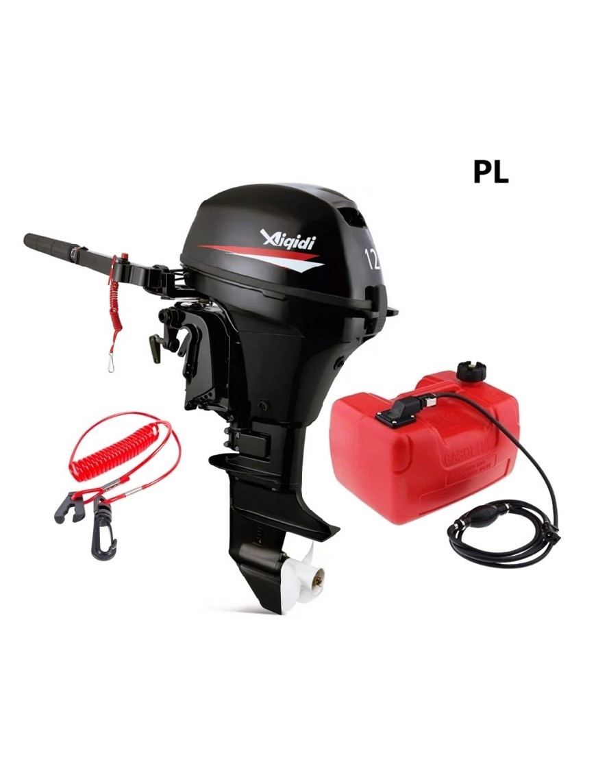 Motor fuera de borda  12HP Pata Larga 4T water cooler con estanque auxiliar de combustible