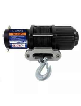 Winche Eléctrico Capacidad 4.500 lbs 12v DC Piola Sintética Control Remoto Inalámbrico